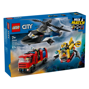 Lego City Helicopter, Fire Engine & Submarine Remix 60462